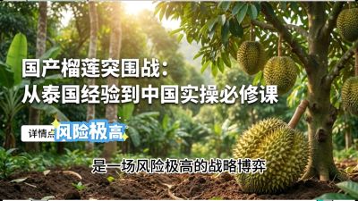 第一节：榴莲突围战：选址决策指南，告别赌运气，用硬指标圈定&ldquo;优生，课程：《国产榴莲突围战：从泰国经验到中国实操的8堂必修课（高阶实战版）》