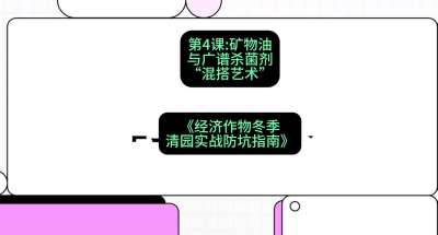 第4节：【替代方案】矿物油与广谱杀菌剂的&ldquo;混搭艺术&rdquo;，课程：《经济作物冬季清园&middot;实战防坑指南》#识农AI